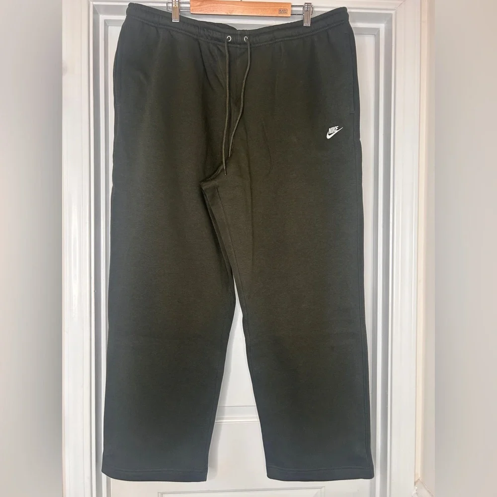 Nike Men’s Sportswear ClubMen's Fleece Bungee Pants, Sequoia Olive Green, XXL
